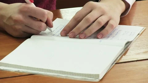 Hands writing on the paper Video stock 45294905