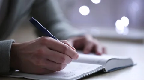 Hands writing on the paper Video stock 56307551