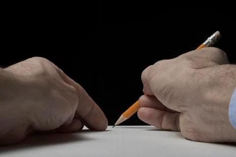 Hands writing Stock Photos