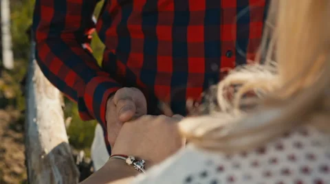 Hands of young lovers Stock Footage 63301931