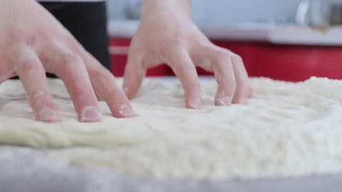 Hands of young man prepare dough close up Stock-Footage 127689688