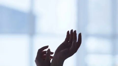 Hands of a Young Woman Dancing Stock Footage 72130745