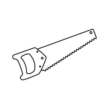 Handsaw carpentry tool Stock Illustration