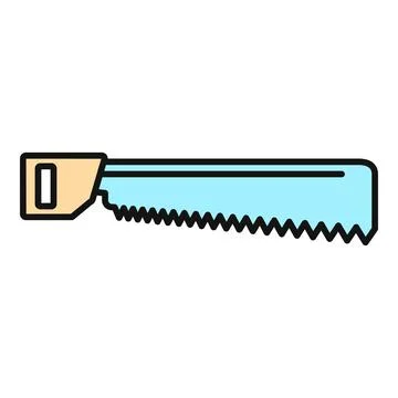 Handsaw carpentry tool for woodwork construction concept Stock Illustration