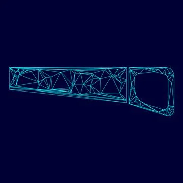 Handsaw low poly triangulation triangulated polygonal electric cyan blue vibr Ilustración de archivo