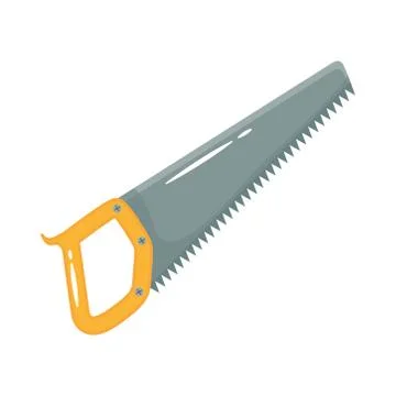 Handsaw tool flat style icon Stock Illustration