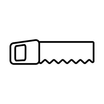 Handsaw tool line style icon Stock Illustration