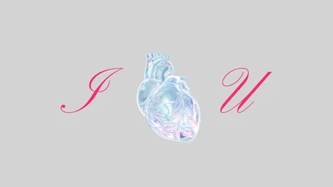 Handscript I Heart You 3D Chromatic beating Vidéo 121607800