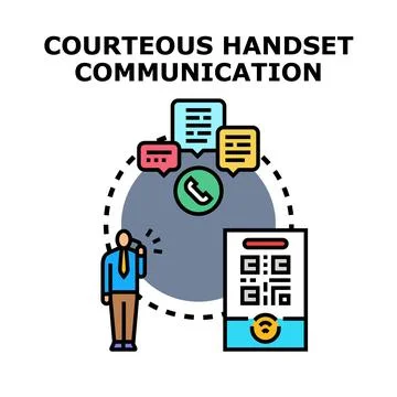 Handset communication concept with mobile technology Stock Illustration