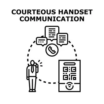 Handset communication concept with mobile technology Stock Illustration