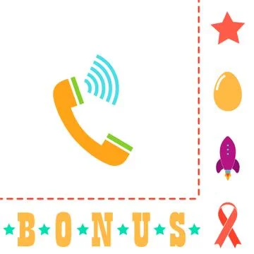 Handset computer symbol Illustrazione stock