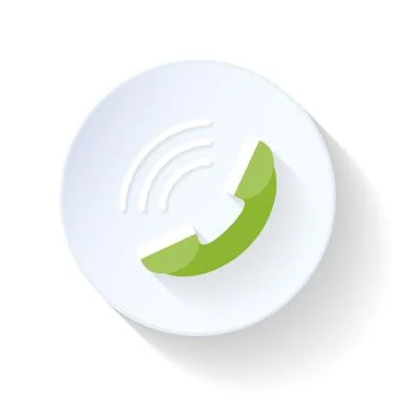 Handset flat icon Stock Illustration