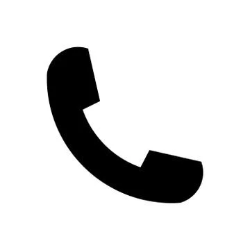 Handset glyph icon Stock Illustration