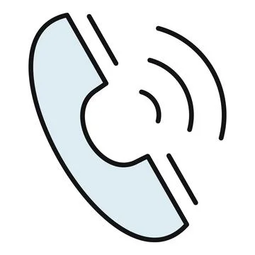 Handset icon indicating an incoming call ringing Stock Illustration