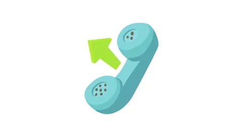 Handset outgoing call icon animation Video stock 150687355