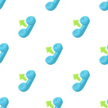 Handset outgoing call pattern seamless vector Stock Illustration