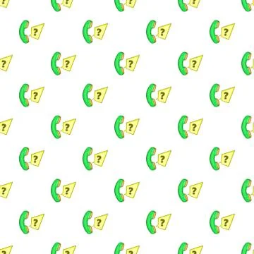 Handset with question sign pattern, cartoon style Stock Illustration