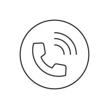 Handset related line vector icon Stock Illustration