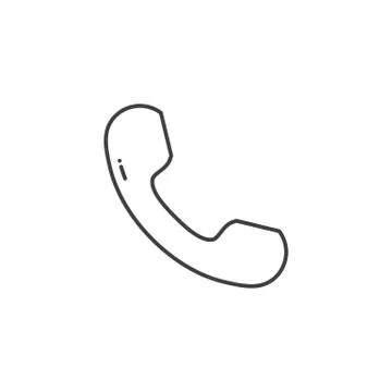 Handset Related Vector Line Icon. Stock Illustration