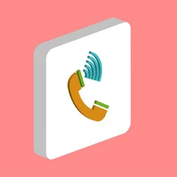 Handset Simple vector icon. Illustration symbol design template for web mobil Stock Illustration