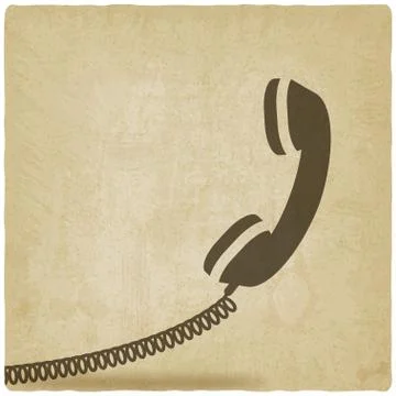 Handset symbol old background Stock-Illustration
