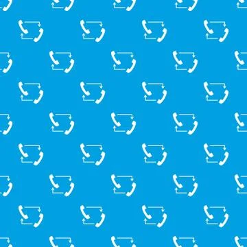 Handsets with arrows pattern seamless blue Stock Illustration