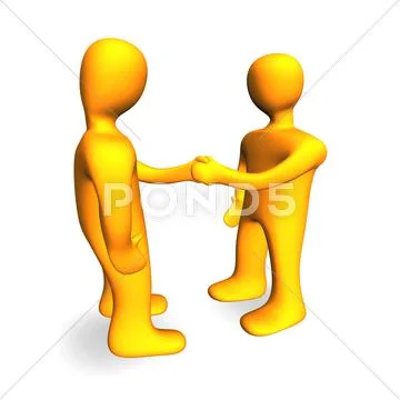 Handshake 3d Stock Illustration