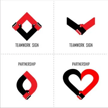 Handshake abstract logo design template. Business concept.Partnership symbol Stock Illustration