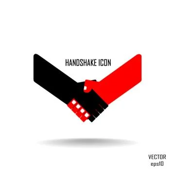 Handshake abstract logo vector design template. business creative concept. Stock Illustration
