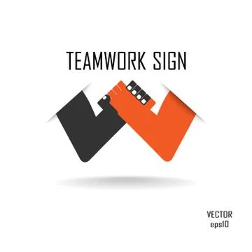 Handshake abstract logo vector design template. business creative concept. Stock Illustration