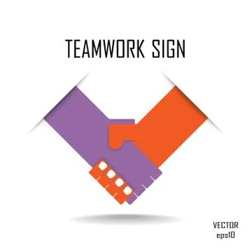 Handshake abstract logo vector design template. business creative concept. Stock Illustration