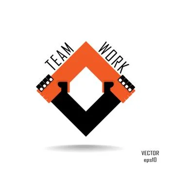 Handshake abstract logo vector design template. business creative concept. Stock Illustration