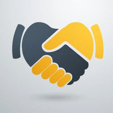 Handshake abstract logo vector design template. Stock Illustration
