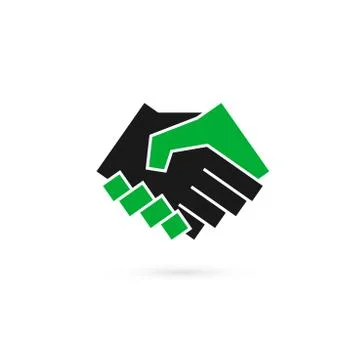 Handshake abstract logo vector design template Stock Illustration