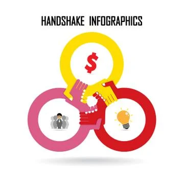 Handshake abstract sign Иллюстрация