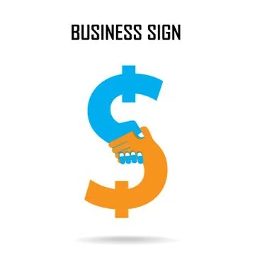 Handshake abstract sign Иллюстрация