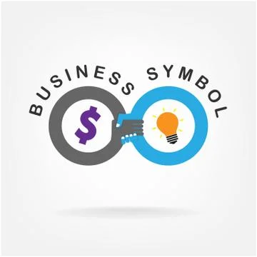 Handshake abstract sign Stock Illustration