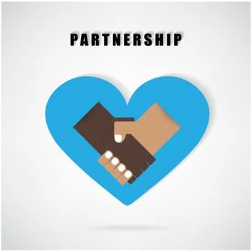 Handshake abstract sign Stock Illustration