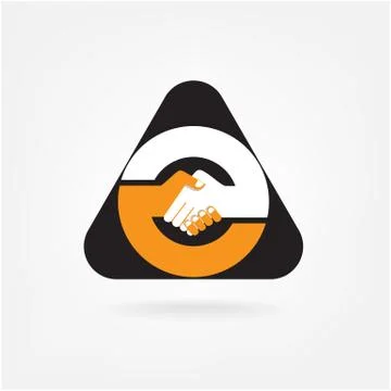 Handshake abstract sign vector design Stock Illustration
