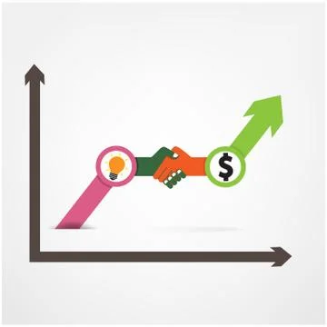 Handshake abstract sign vector design template. business creative concept. Stockillustratie