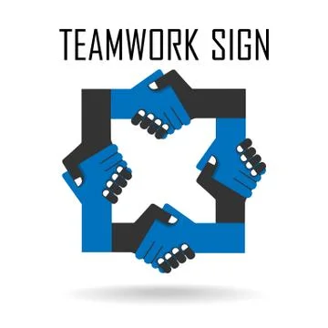 Handshake abstract sign vector design template. business creative concept. Stock Illustration