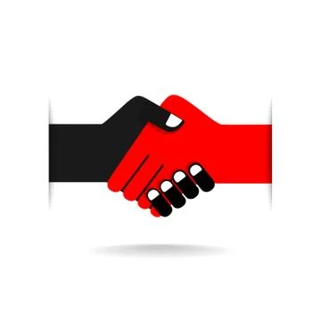 Handshake abstract sign vector design template. business creative concept. Stock Illustration