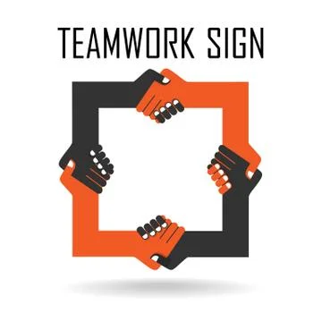 Handshake abstract sign vector design template. business creative concept. Stock Illustration