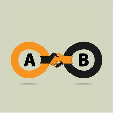 Handshake abstract sign vector design template. business creative concept. Stock Illustration