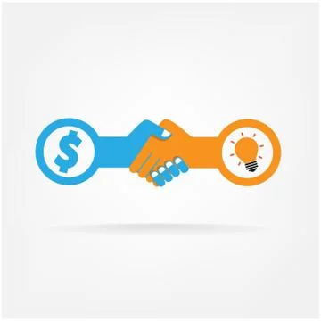 Handshake abstract sign vector design template. business creative concept. Stock Illustration
