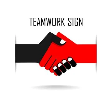 Handshake abstract sign vector design template. business creative concept. Stock Illustration
