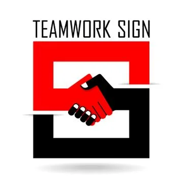 Handshake abstract sign vector design template. business creative concept. Stock Illustration