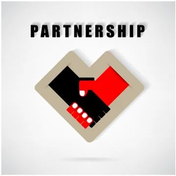 Handshake abstract sign vector design Stock Illustration