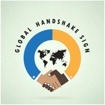 Handshake abstract sign vector design template. business creative concept Stock Illustration