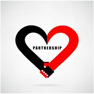 Handshake abstract sign vector design template. business creative concept Stock Illustration